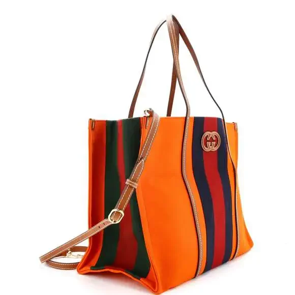 Gucci Interlocking G Web Tote Canvas #206791G16B - Picture 2 of 6